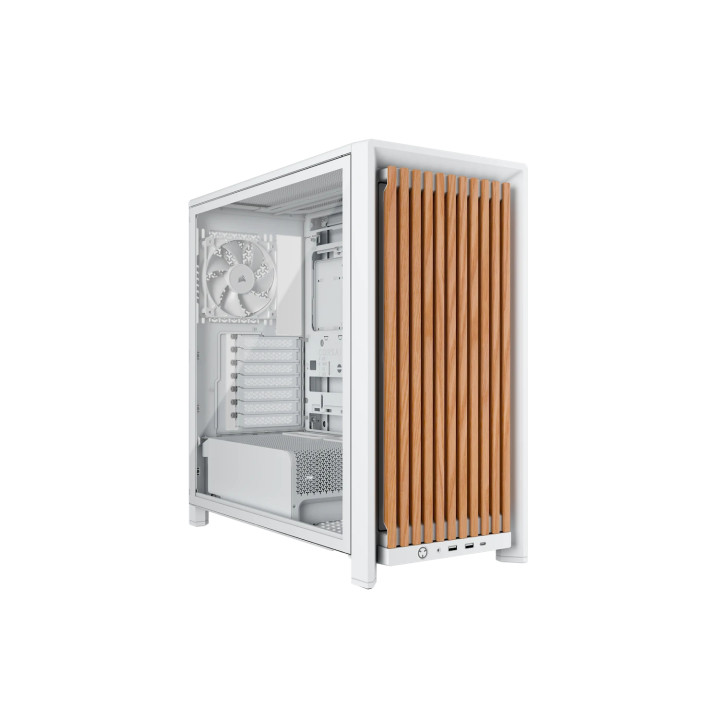 Corsair FRAME 4000D WOOD RS Midi Tower Madera, Blanco