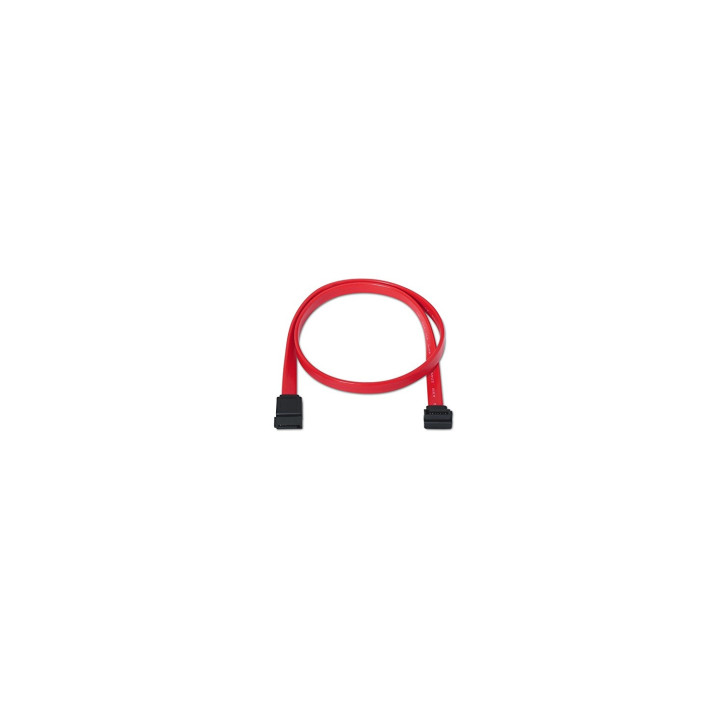 CABLE SATA DATOS ACODADO PARA DISCO DURO ROJO 0.5M 10.18.0202-OEM