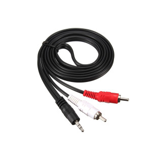 CABLE AUDIO NANO CABLE JACK3.5/M - 2XRCA/M ESTEREO 1,5M NEGRO