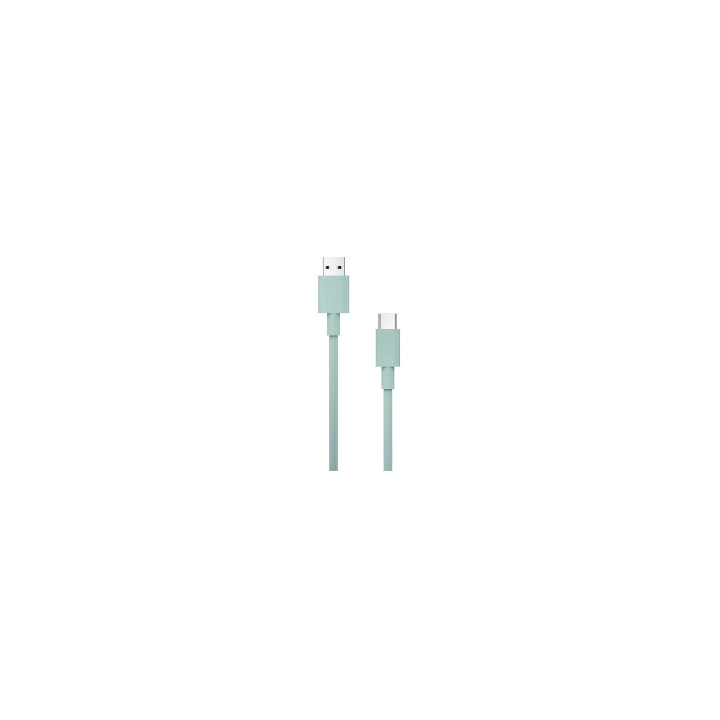 Cable Nubbeh Borealis USB-A a USB-C 1,5 m 3A Turquesa de Silicona Líquida
