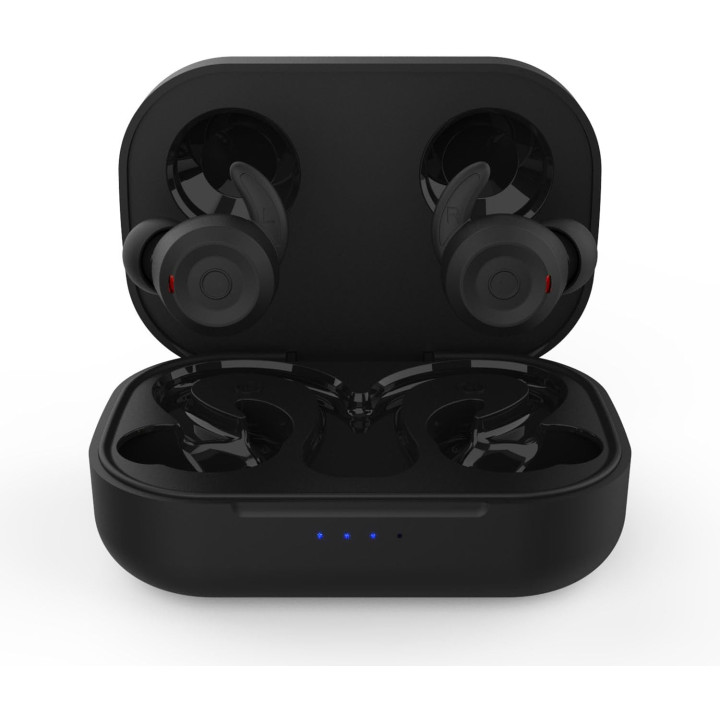Auriculares Nubbeh Breeze Sport Inalámbricos Negros con Estuche de Carga 60/400 mAh