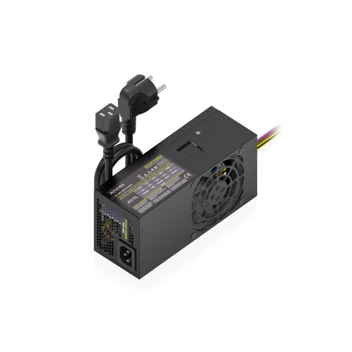 AISENS Fuente Alimentacion TFX 500W con Cable de Alimentacion OEM, Negra