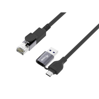 Equip 133103 cable de red Negro 3 m
