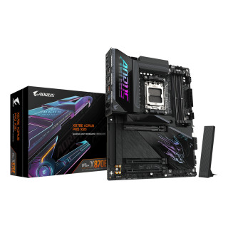 GIGABYTE X870E AORUS PRO X3D Placa Base - Compatible con procesadores AMD Ryzen 9000, VRM digital de 18+2+2 fases,...
