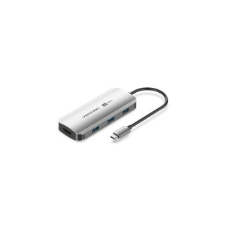 Vention TGESB base para portátil y replicador de puertos Alámbrico USB 3.2 Gen 1 (3.1 Gen 1) Type-C Gris