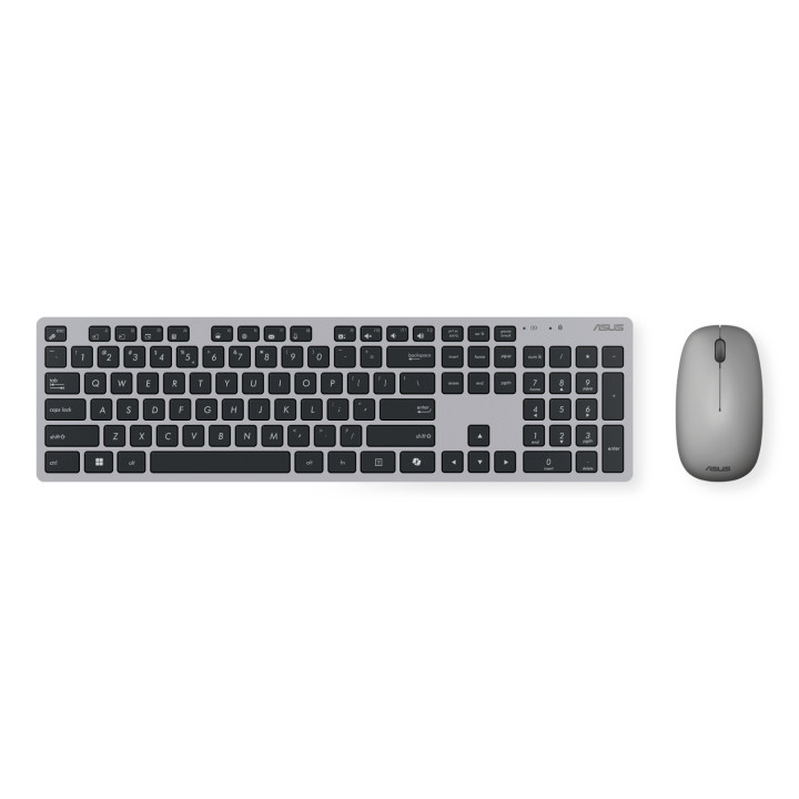 ASUS W5000 Wireless Keyboard and Mouse Set teclado Ratón incluido Oficina RF inalámbrico QWERTY Español Negro, Gris