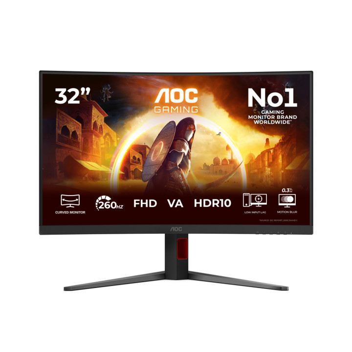 AOC G4 C32G4Z pantalla para PC 80 cm (31.5") 1920 x 1080 Pixeles Full HD LCD Negro, Rojo