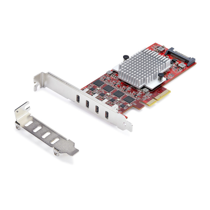 StarTech.com Tarjeta PCIe USB-C de 4 Puertos - Hub Interno USB Tipo C - USB 3.2 10Gb - 4 Controladores Independientes...
