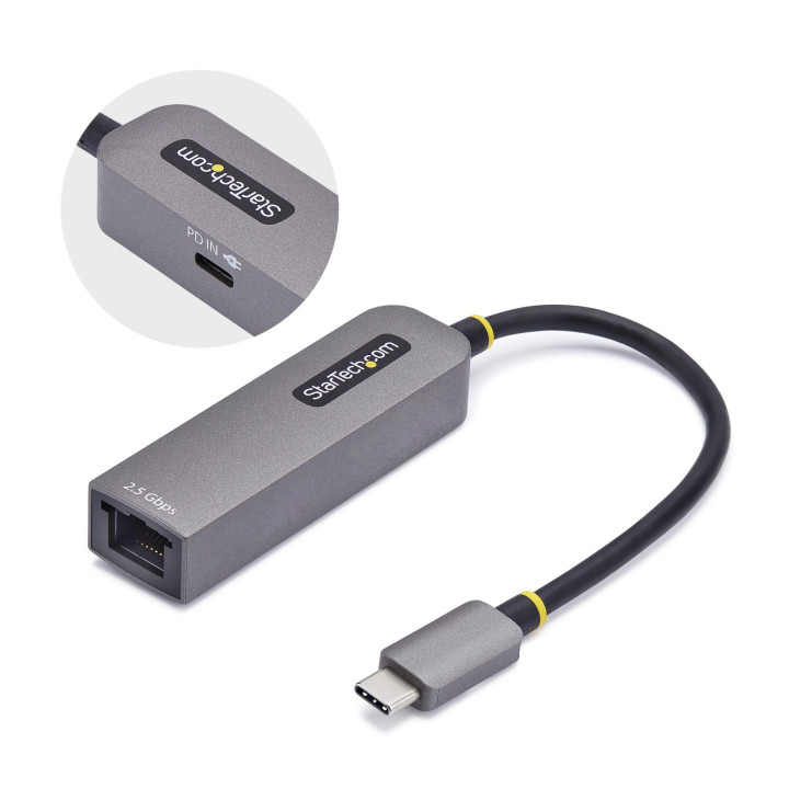 StarTech.com Adaptador de Red USB Tipo C a Ethernet - Adaptador de Red Externo USB-C a RJ45 2,5/1Gb - NBASE-T - USB 3.1