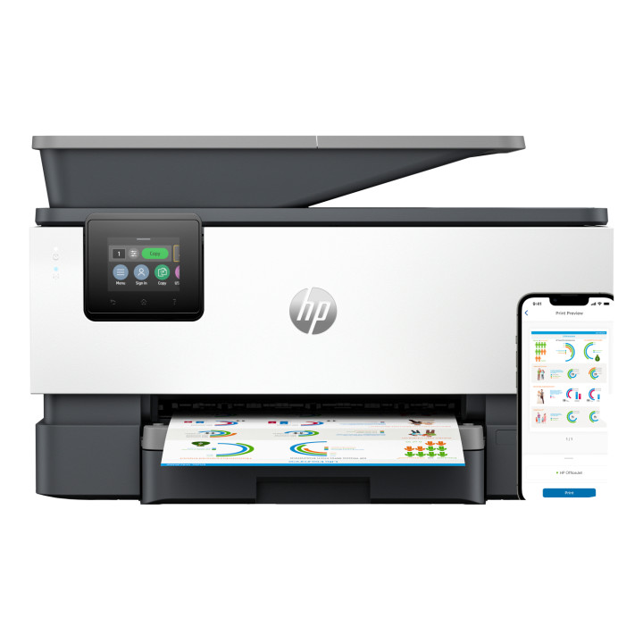 HP OfficeJet Pro 9120b Inalámbrico All-in-One Color Impresora, Impresión a doble cara; Copiadora y escáner