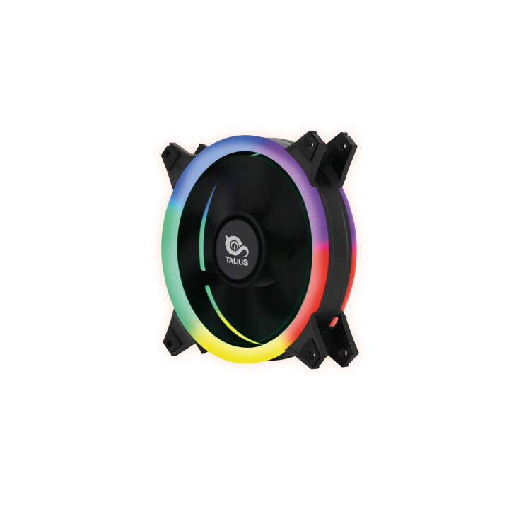 VENTILADOR CAJA TALIUS FAN04 SPECTRUM DOBLE ARO RETAIL 12cm TAL-FAN04SPECRGB