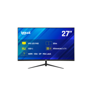 iggual Monitor 27" 1ms FHD 120Hz VGA HDMI DP MM