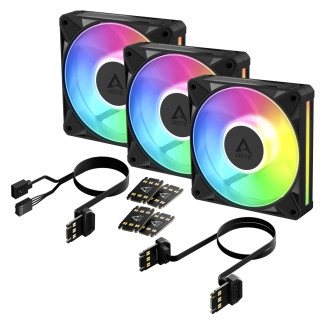 ARCTIC BioniX P12 A-RGB Carcasa del ordenador Ventilador 12 cm Negro 3 pieza(s)