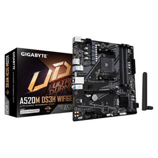GIGABYTE A520M DS3H WIFI6E Placa Base – Compatible con CPUs AMD Ryzen 5000 Series AM4, hasta 4733 MHz DDR4 (OC), 1x...