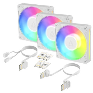 ARCTIC BioniX P12 A-RGB Carcasa del ordenador Ventilador 12 cm Blanco 3 pieza(s)