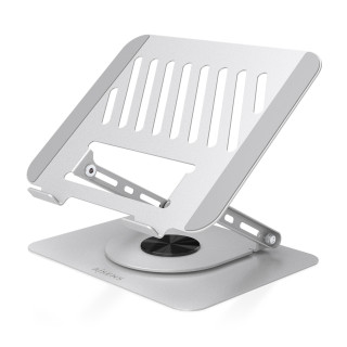 AISENS Soporte de Sobremesa XL Giratorio Ajustable para Portatil / Tablet 10"-17", Plata