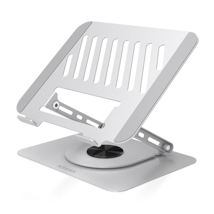 AISENS Soporte de Sobremesa XL Giratorio Ajustable para Portatil / Tablet 10"-17", Plata