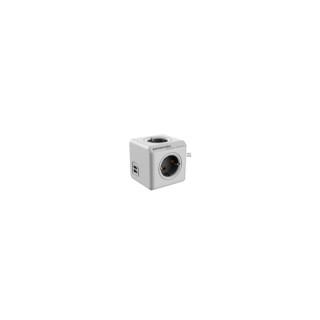Allocacoc 1407/DEEUPC base múltiple 3 m 4 salidas AC Gris, Blanco