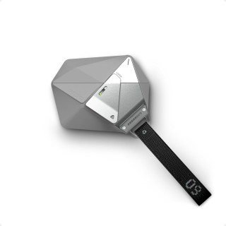 Aulumu A09 Funda Geométrico para AirPods Pro con Bloqueo Gris