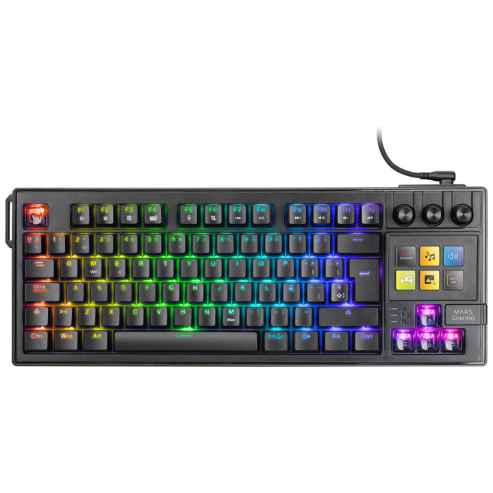 Mars Gaming MKMASTER teclado Juego USB Español, Francés, Portugués Negro