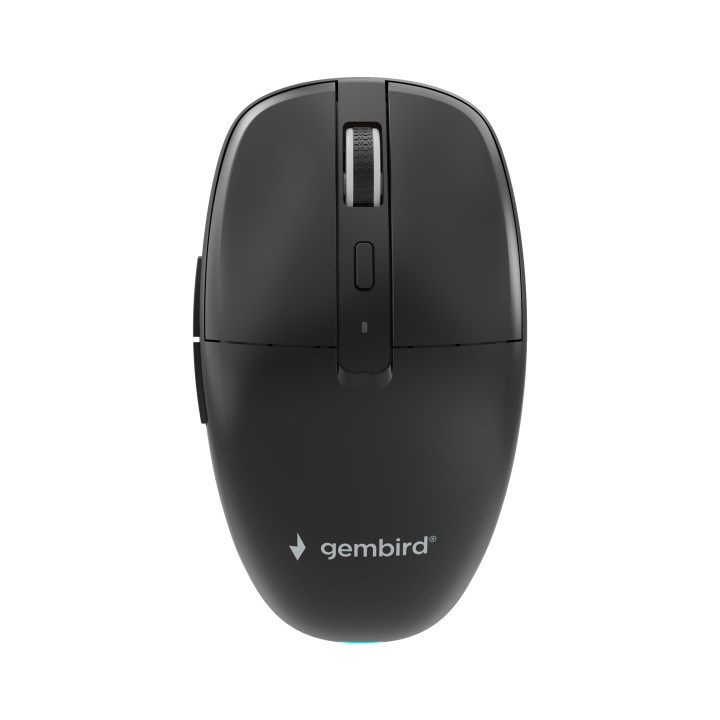 Gembird MUSW2-6B-01 ratón Hogar Ambidextro RF Wireless + Bluetooth Óptico 1600 DPI