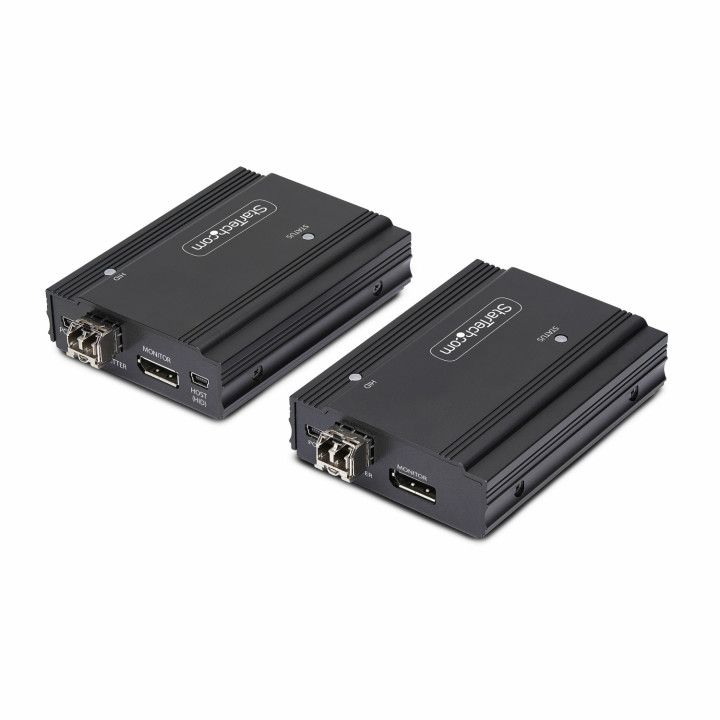StarTech.com Kit Extensor de Consola por Fibra Óptica KVM DisplayPort - 4K 60Hz - Hasta 300m (Multimodo) - con 2...