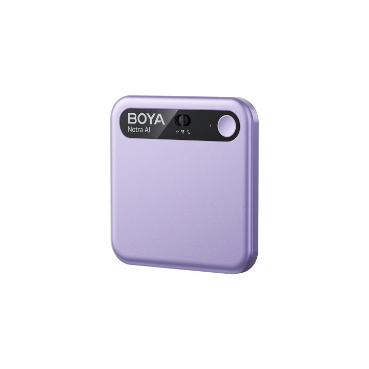 Boya Notra Grabadora de Voz IA Lila para ambiente, llamdas y bluetooth