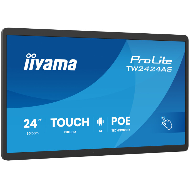 iiyama TW2424AS-B3P pantalla de señalización Panel plano interactivo 60,5 cm (23.8") Wifi 450 cd / m² Full HD Negro...