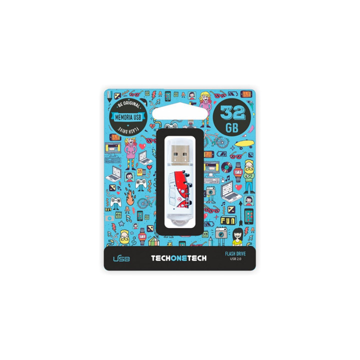 MEMORIA USB 2.0 TECH ONE TECH 32GB CAMPER VAN-VAN TEC4004-32