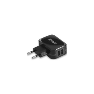CARGADOR TOOQ 2 PUERTOS USB A 3.4A NEGRO TQWC-1S02