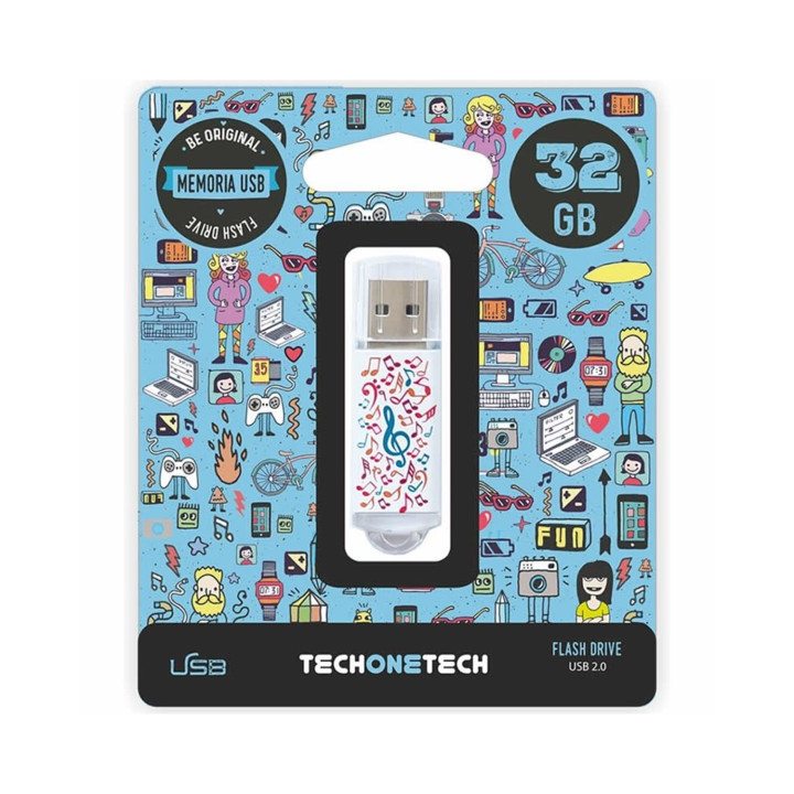 MEMORIA USB 2.0 TECH ONE TECH 32GB MUSIC DREAM TEC4003-32