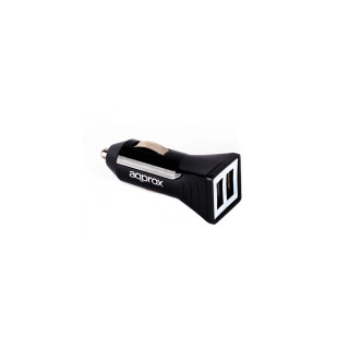 CARGADOR COCHE USB APPROX 2.4A NEGRO appusbcar21B