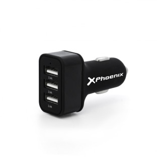 CARGADOR COCHE UNIVERSAL PHOENIX PHCARCHARGER3USB 5V 3 X USB 7.2A NEGRO PHCARCHARGER3USB