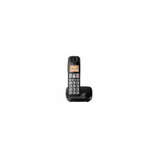 TELEFONO INALAMBRICO DECT PANASONIC IDENTIFICACION LLAMADAS 50 MEMORIAS BOTONES GRANDES COMPATIBLE AUDIFONOS NEGRO...