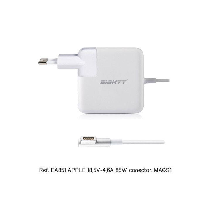 Eightt Cargador Especifico Compatible con APPLE 18,5V-4,6A 85W MAGSAFE1 Tip L