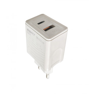 Eightt Cargador Qualcoom 3.0 18W para smartphone y tablet 1 x USB (5V 3A, 9V 2A, 12V 1,5A) + 1 x Tipo C