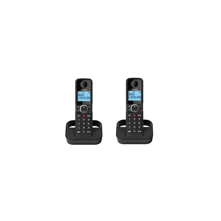 Alcatel F860 DUO EU Teléfono DECT Identificador de llamadas Negro