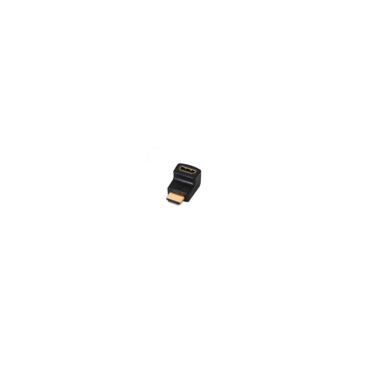 ADAPTADOR ACODADO HDMI(A)H A HDMI(A)M AISENS NEGRO A121-0124