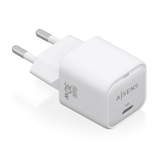 AISENS Cargador GaN 30W, 1xUSB-C PD3.0 QC4.0, Blanco