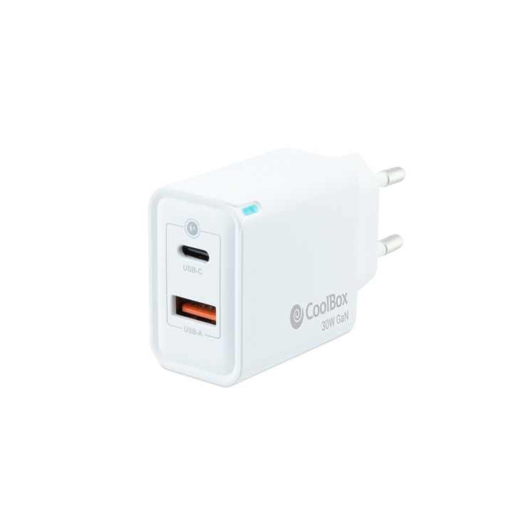 CoolBox Cargador USB 30W con tecnología GaN