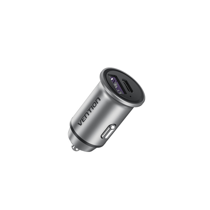Vention Cargador de Coche FFBH0/ 1xUSB-Tipo C/ 1xUSB/ 20W