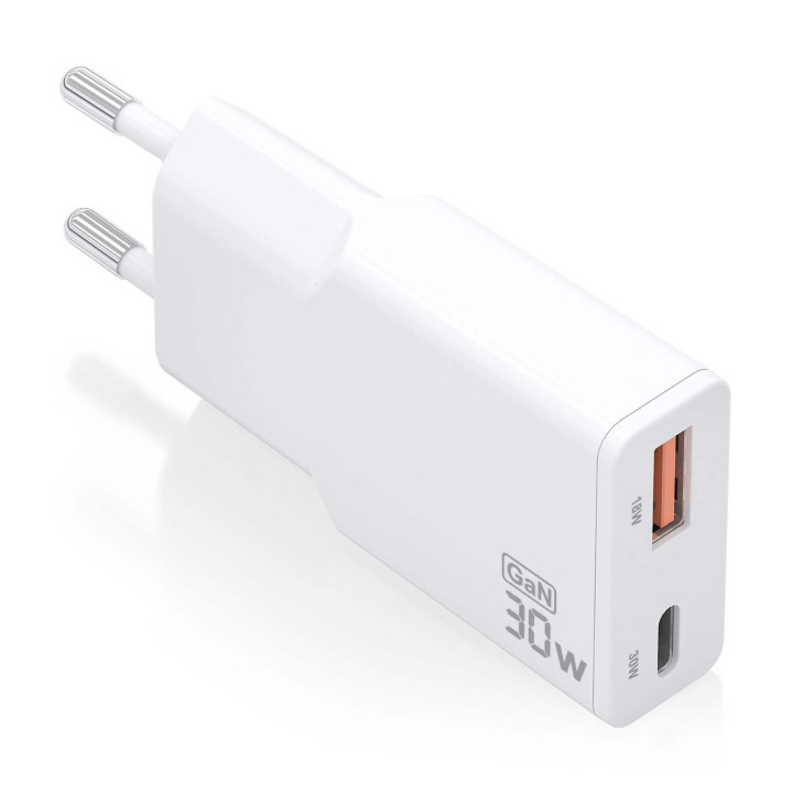 AISENS ASCH-30W2P046-W cargador de dispositivo móvil Cámara digital, MP3, MP4, Teléfono móvil, Navegante, Portátil,...