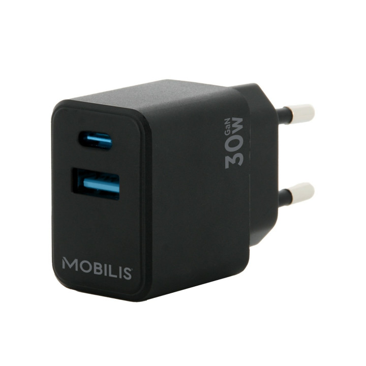 Mobilis 001362 cargador de dispositivo móvil Universal Negro Corriente alterna Auto