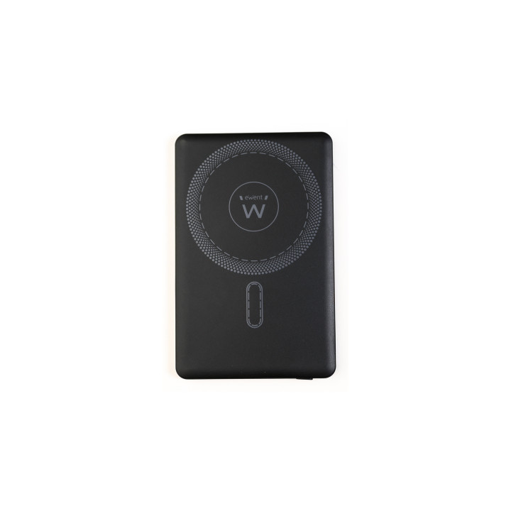 Ewent EW1160 batería externa Polímero de litio 5000 mAh Cargador inalámbrico Negro