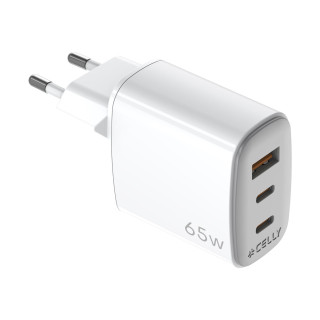Celly UPTC1USB2USBC65 cargador de dispositivo móvil Smartphone, Tableta, Teléfono Blanco USB Interior