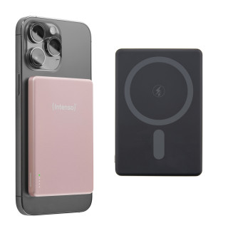 Intenso MW5000 Batería Externa Magnética 5000 mAh – Compatible con MagSafe, Carga Inalámbrica 15W, USB-C PD 20W,...