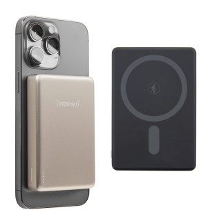 Intenso Batería Externa Magnética MW10000 10000 mAh – Compatible con MagSafe, Carga Inalámbrica 15W, USB-C PD 20W, Para