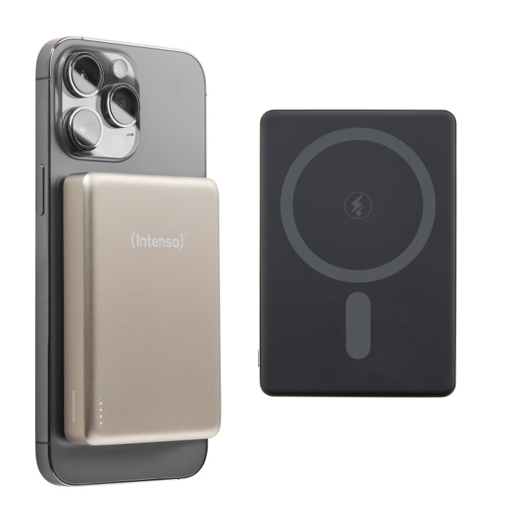 Intenso Batería Externa Magnética MW10000 10000 mAh – Compatible con MagSafe, Carga Inalámbrica 15W, USB-C PD 20W, Para