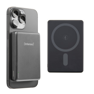 Intenso Batería Externa Magnética MW10000 10000 mAh – Compatible con MagSafe, Carga Inalámbrica 15W, USB-C PD 20W, Para
