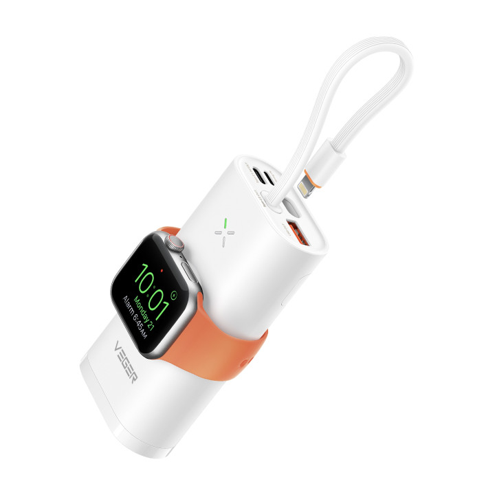 VEGER MagFan VG-W1162S 10000mAh powerbank PD20W Magnetic Wireless charging for iWatch
